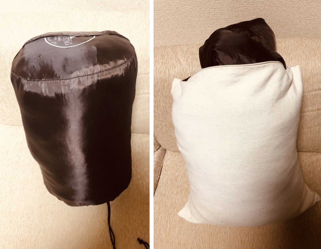かさばる寝袋。使わない時はクッションにすればイイ！ | CarryCamp.fun